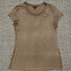 Banana Republic Metallic Bronze Short-Sleeve Tee